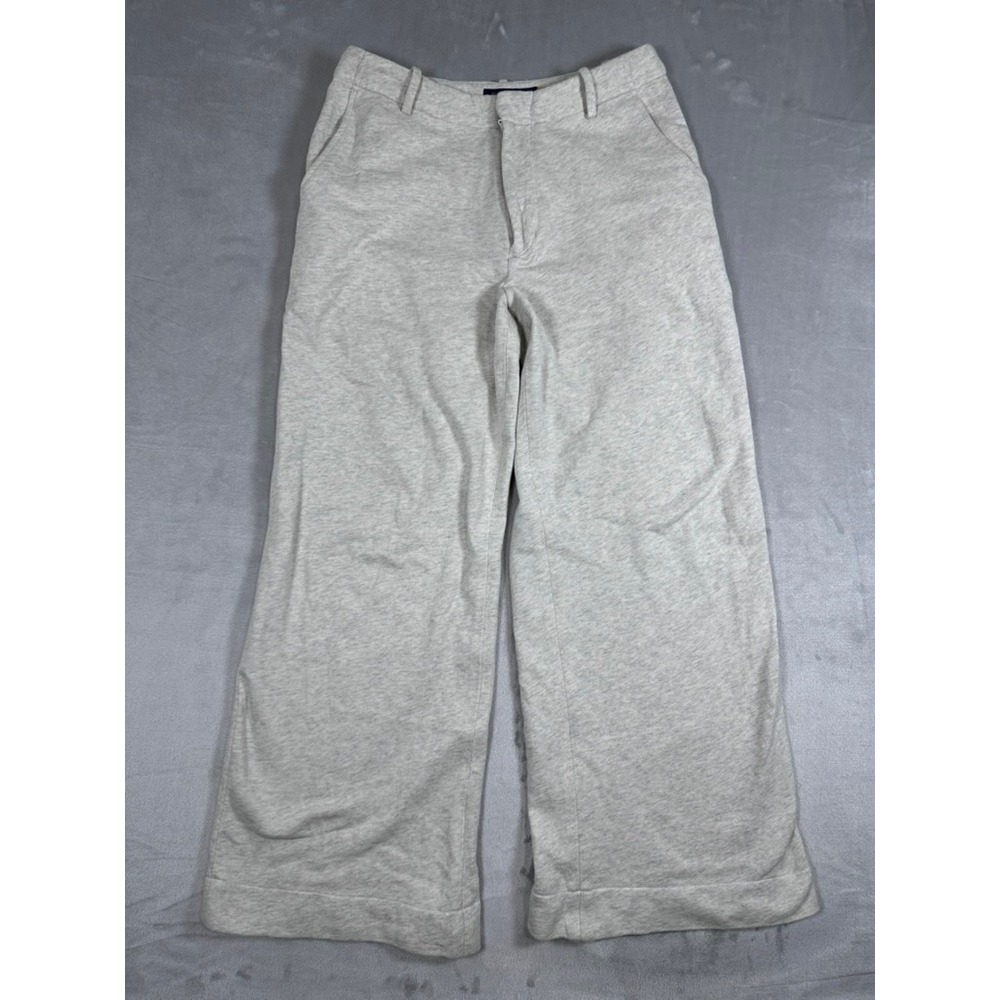 Polo Ralph Lauren Wide Leg Trousers Womens 4 Heather Grey Excellent Jersey Pants